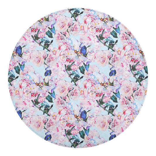 Blossom Floral Flower Pattern Print Round Blanket