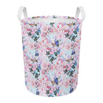 Blossom Floral Flower Pattern Print Round Laundry Basket