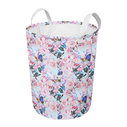 Blossom Floral Flower Pattern Print Round Laundry Basket