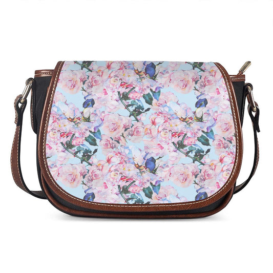 Blossom Floral Flower Pattern Print Saddle Bag