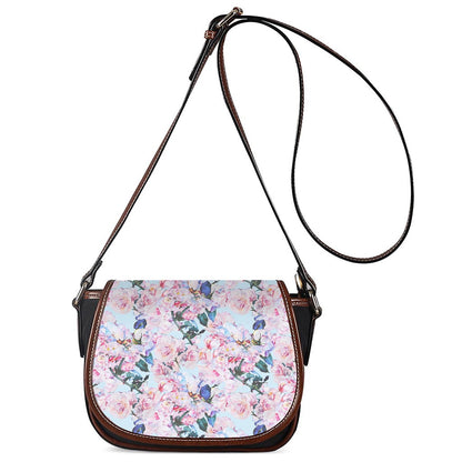 Blossom Floral Flower Pattern Print Saddle Bag