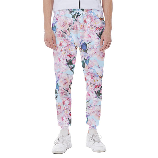 Blossom Floral Flower Pattern Print Scuba Joggers
