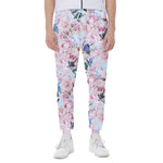 Blossom Floral Flower Pattern Print Scuba Joggers