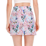 Blossom Floral Flower Pattern Print Side Slit Mini Skirt