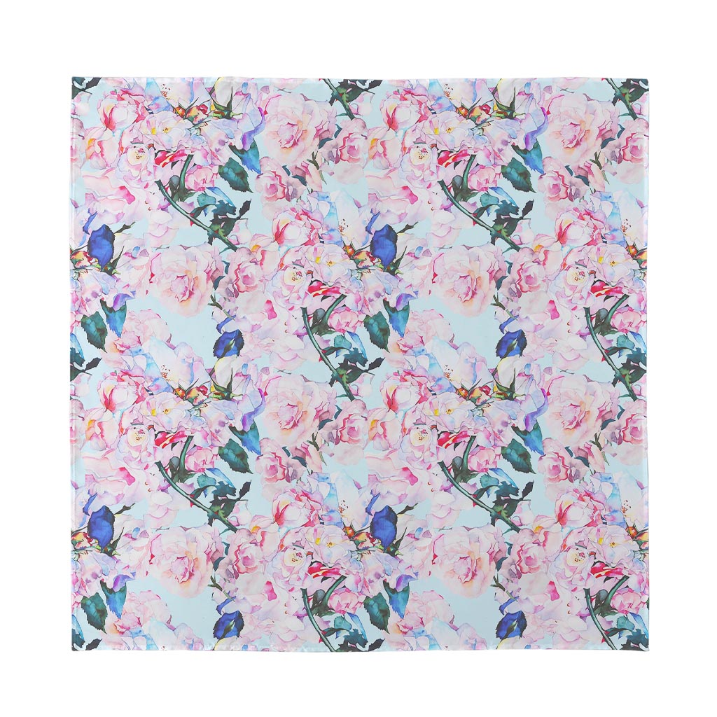 Blossom Floral Flower Pattern Print Silk Bandana