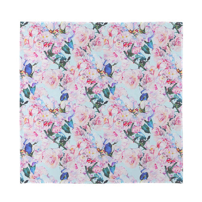 Blossom Floral Flower Pattern Print Silk Bandana