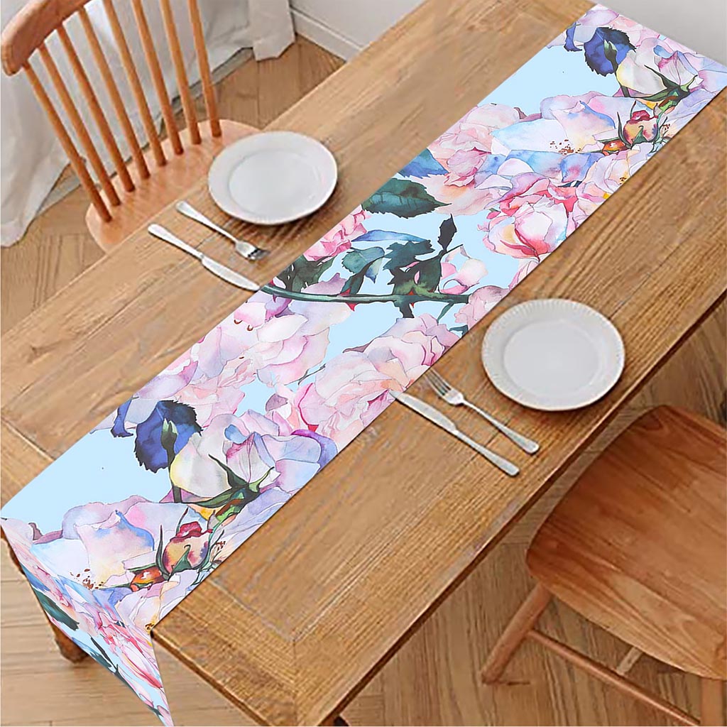 Blossom Floral Flower Pattern Print Table Runner