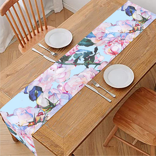 Blossom Floral Flower Pattern Print Table Runner