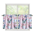 Blossom Floral Flower Pattern Print Tier Curtains