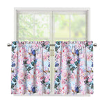 Blossom Floral Flower Pattern Print Tier Curtains