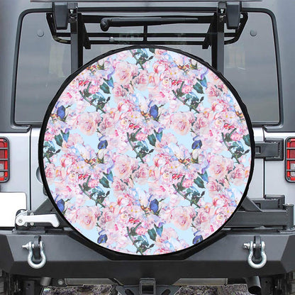 Blossom Floral Flower Pattern Print Tire Cover