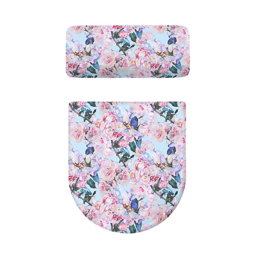 Blossom Floral Flower Pattern Print Toilet Lid And Tank Cover Set