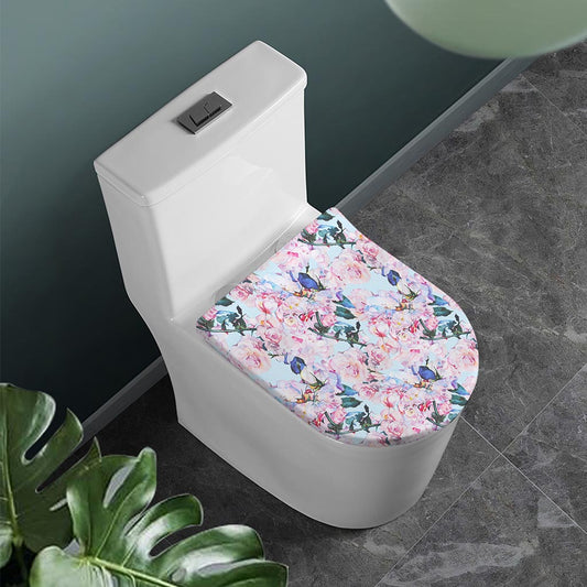 Blossom Floral Flower Pattern Print Toilet Lid Cover