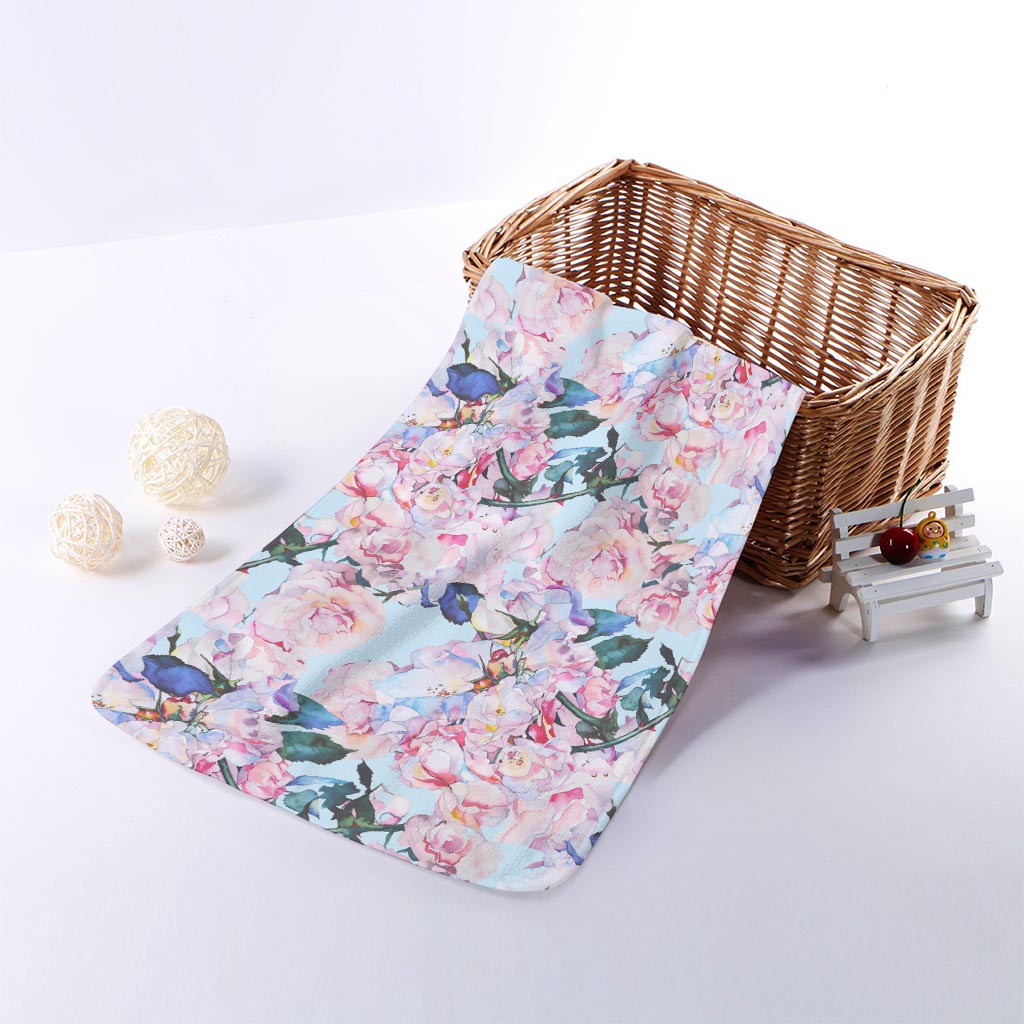 Blossom Floral Flower Pattern Print Towel