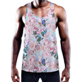 Blossom Floral Flower Pattern Print Men's Workout Tank Top