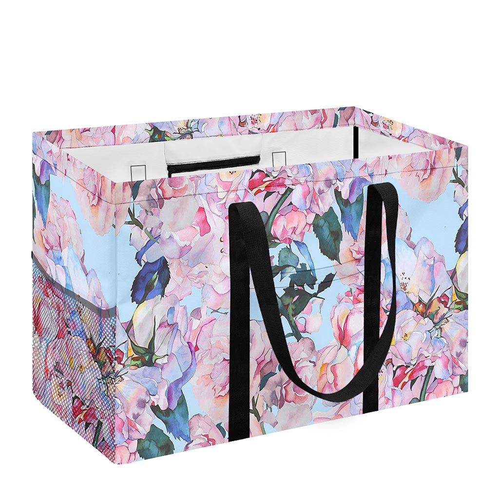 Blossom Floral Flower Pattern Print Utility Tote Bag
