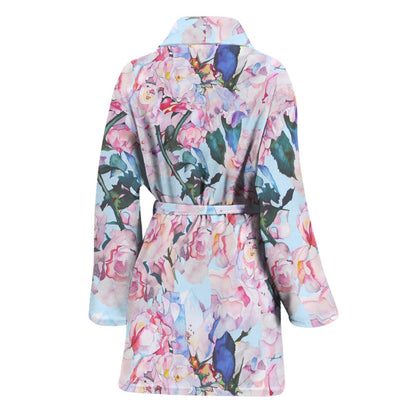 Blossom Floral Flower Pattern Print Women's Bathrobe