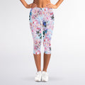 Blossom Floral Flower Pattern Print Women's Capri Leggings