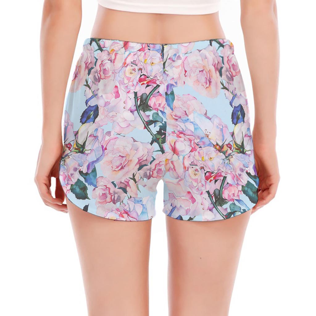 Blossom Floral Flower Pattern Print Women's Split Running Shorts