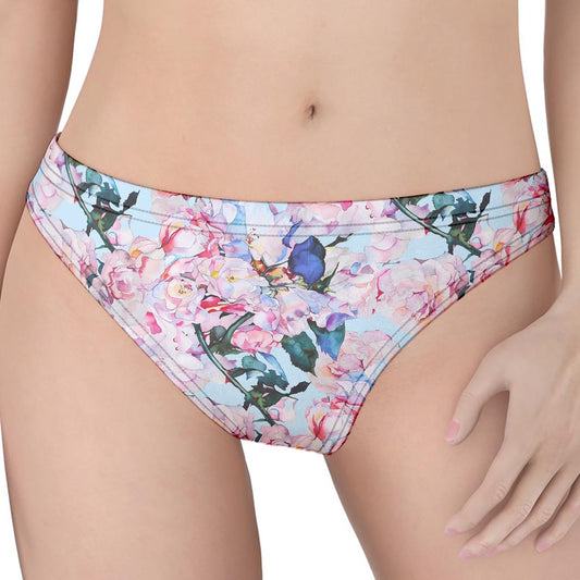Blossom Floral Flower Pattern Print Women's Thong