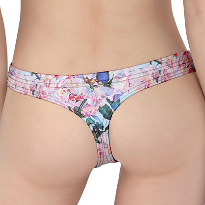 Blossom Floral Flower Pattern Print Women's Thong