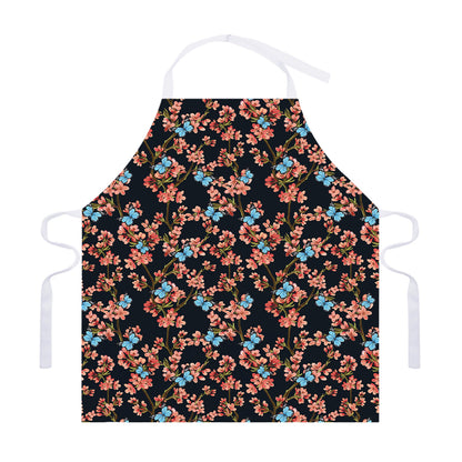 Blossom Flower Butterfly Print Adjustable Apron