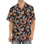 Blossom Flower Butterfly Print Aloha Shirt