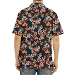 Blossom Flower Butterfly Print Aloha Shirt