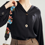 Blossom Flower Butterfly Print Bag Strap