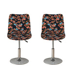 Blossom Flower Butterfly Print Bar Stool Covers