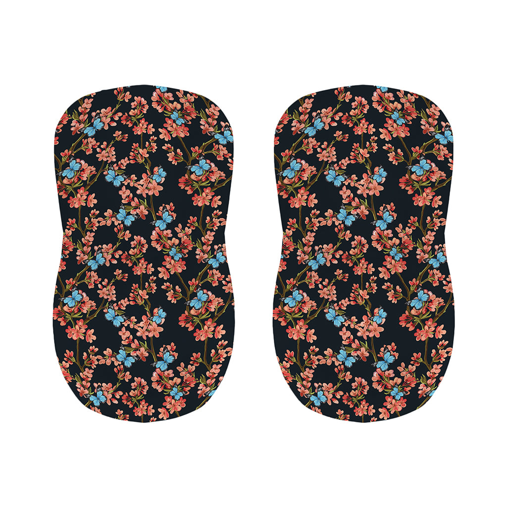 Blossom Flower Butterfly Print Bar Stool Covers