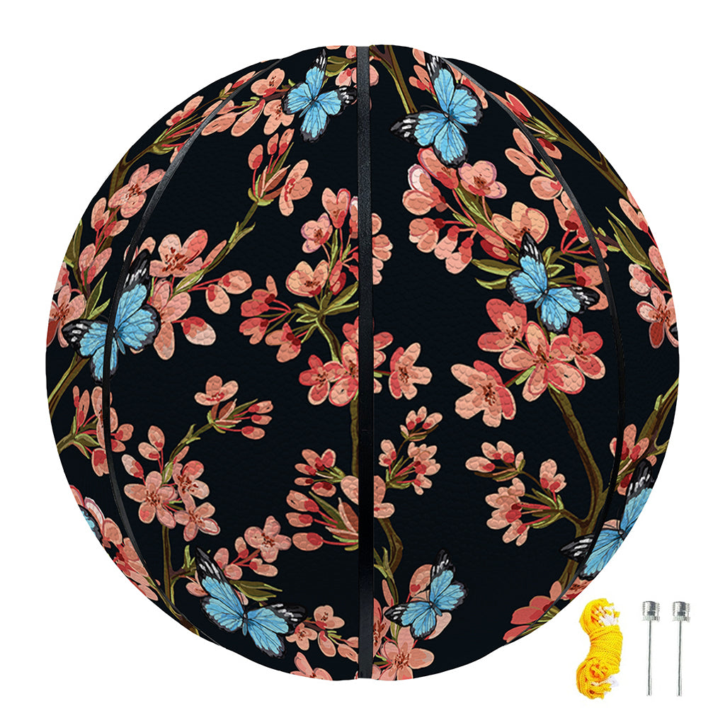 Blossom Flower Butterfly Print Basketball