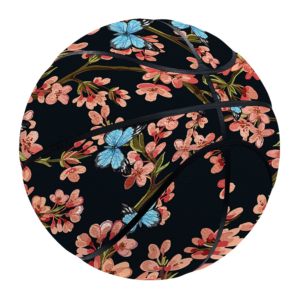 Blossom Flower Butterfly Print Basketball