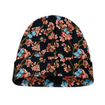 Blossom Flower Butterfly Print Beanie