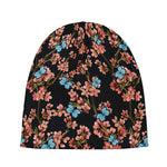 Blossom Flower Butterfly Print Beanie