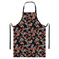 Blossom Flower Butterfly Print Bib Apron With Pocket