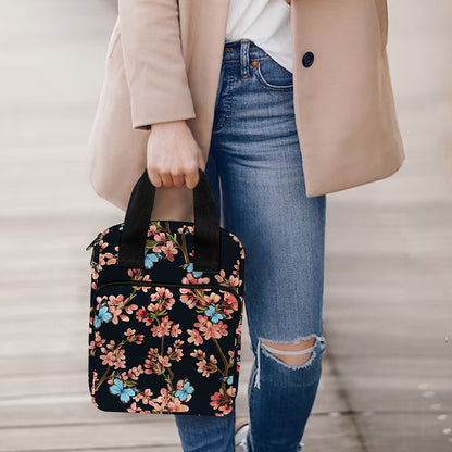 Blossom Flower Butterfly Print Bible Tote Bag