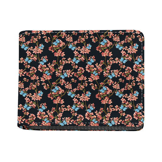 Blossom Flower Butterfly Print Bifold Wallet