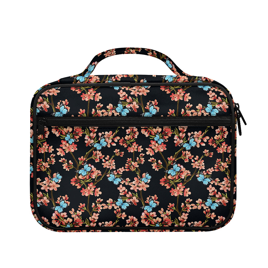 Blossom Flower Butterfly Print Briefcase Bible Bag