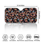 Blossom Flower Butterfly Print Car Windshield Sun Shade