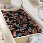 Blossom Flower Butterfly Print Changing Pad Cover