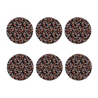 Blossom Flower Butterfly Print Coaster Set