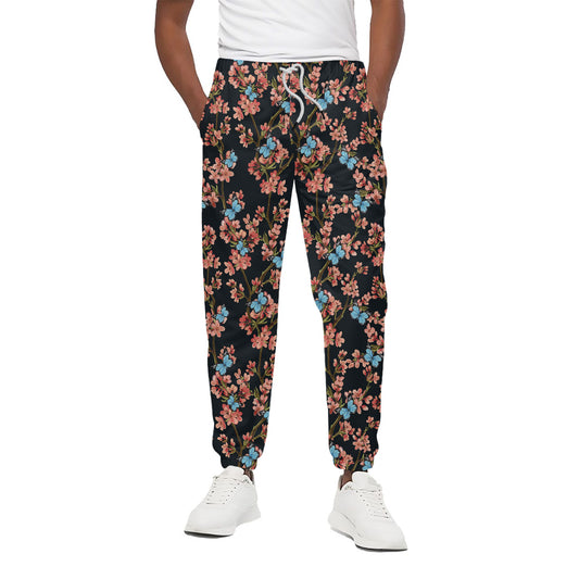 Blossom Flower Butterfly Print Cotton Pants