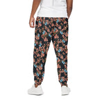 Blossom Flower Butterfly Print Cotton Pants