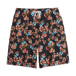 Blossom Flower Butterfly Print Cotton Shorts