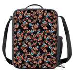 Blossom Flower Butterfly Print Crossbody Lunch Bag