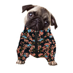 Blossom Flower Butterfly Print Dog Zip Up Jacket