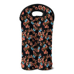Blossom Flower Butterfly Print Double Neoprene Wine Tote