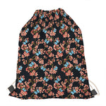 Blossom Flower Butterfly Print Drawstring Bag