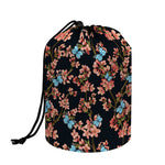 Blossom Flower Butterfly Print Drawstring Makeup Bag